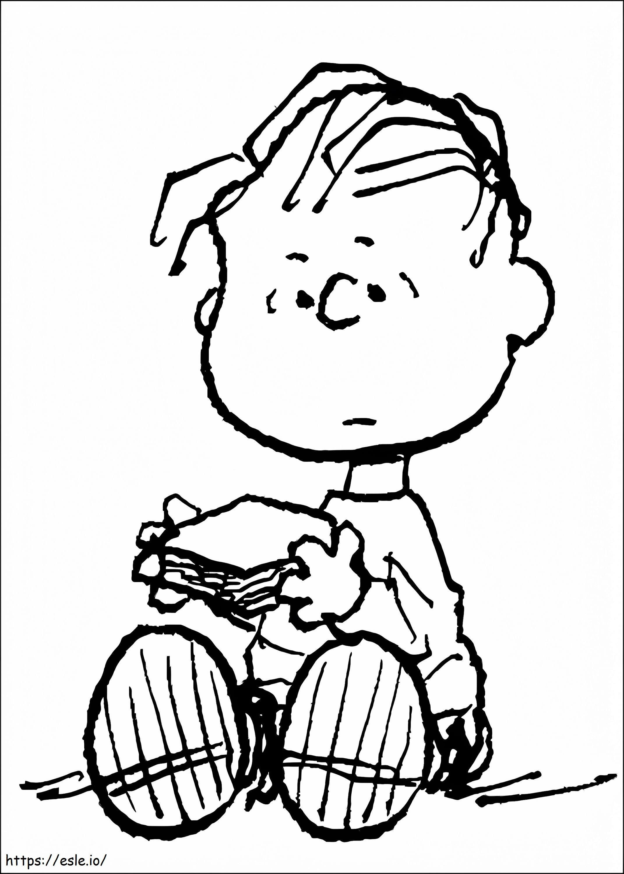 Linus Van Pelt, o amendoim para colorir