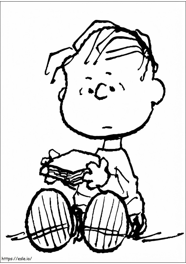 Linus Van Pelt, o amendoim para colorir