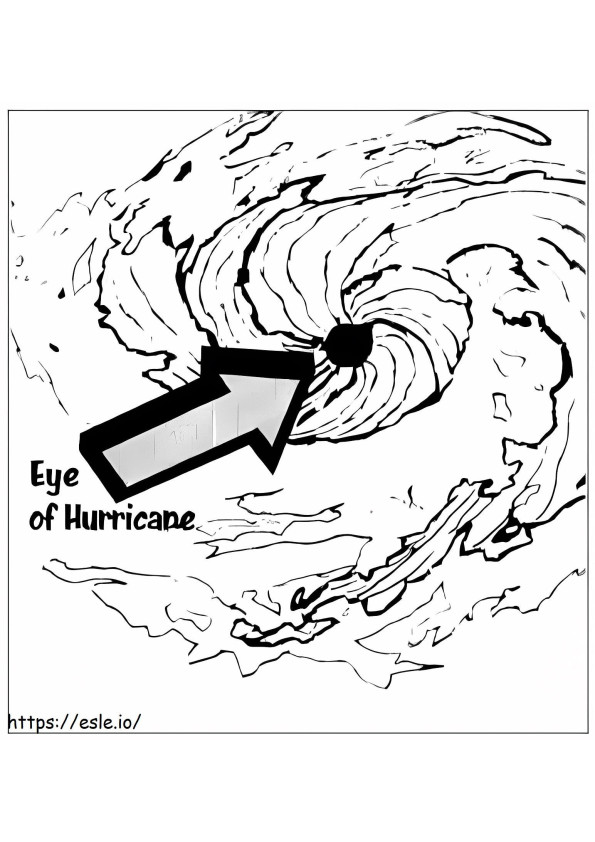 ハリケーンの目 ぬりえ - 塗り絵