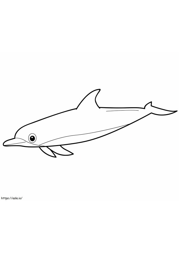 Delfín imprimible para colorear