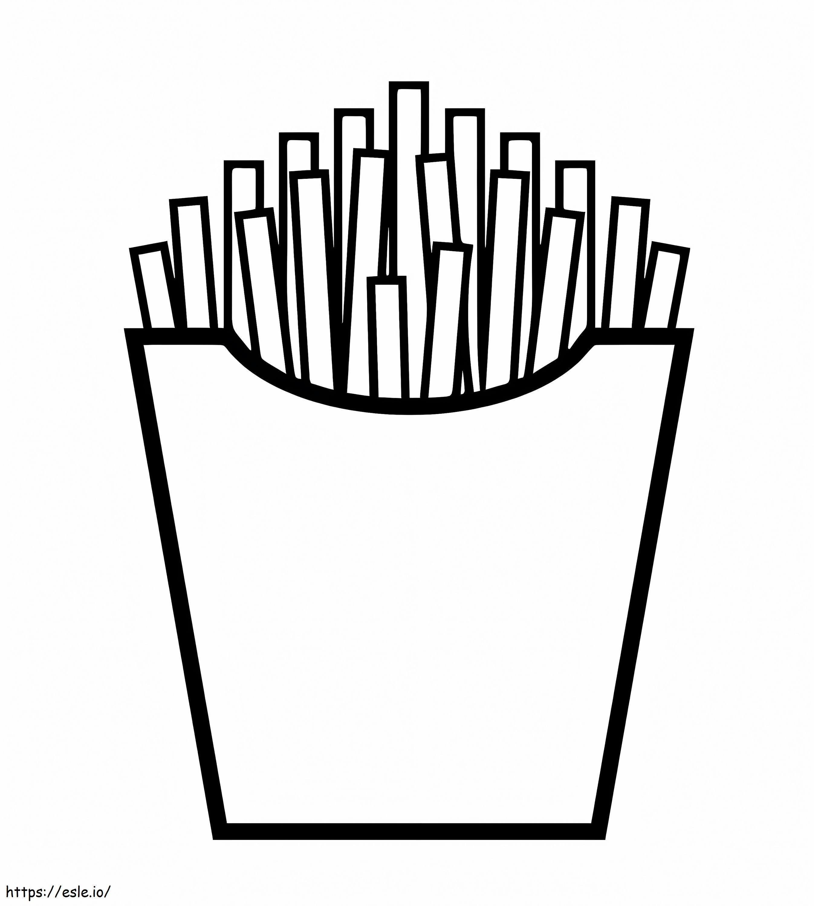 French Fries 12 coloring page