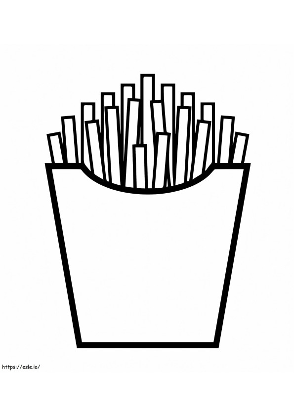 French Fries 12 coloring page