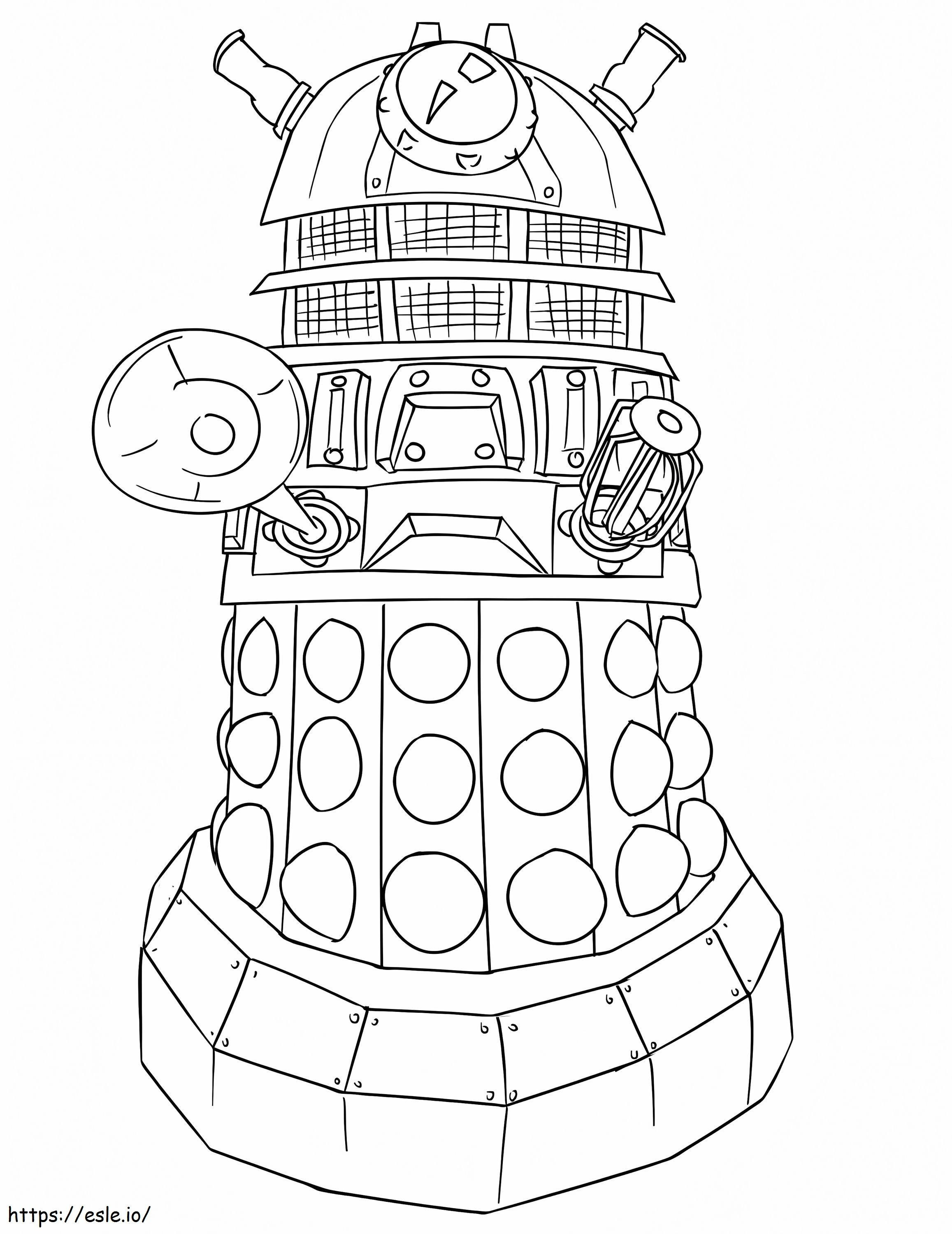 Doctor Who Dalek de colorat