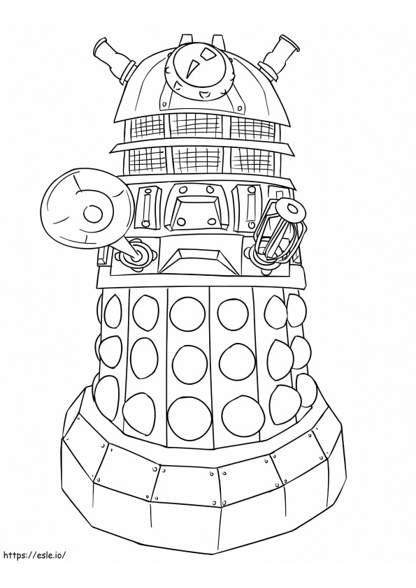 Coloriage Docteur Who Dalek à imprimer dessin