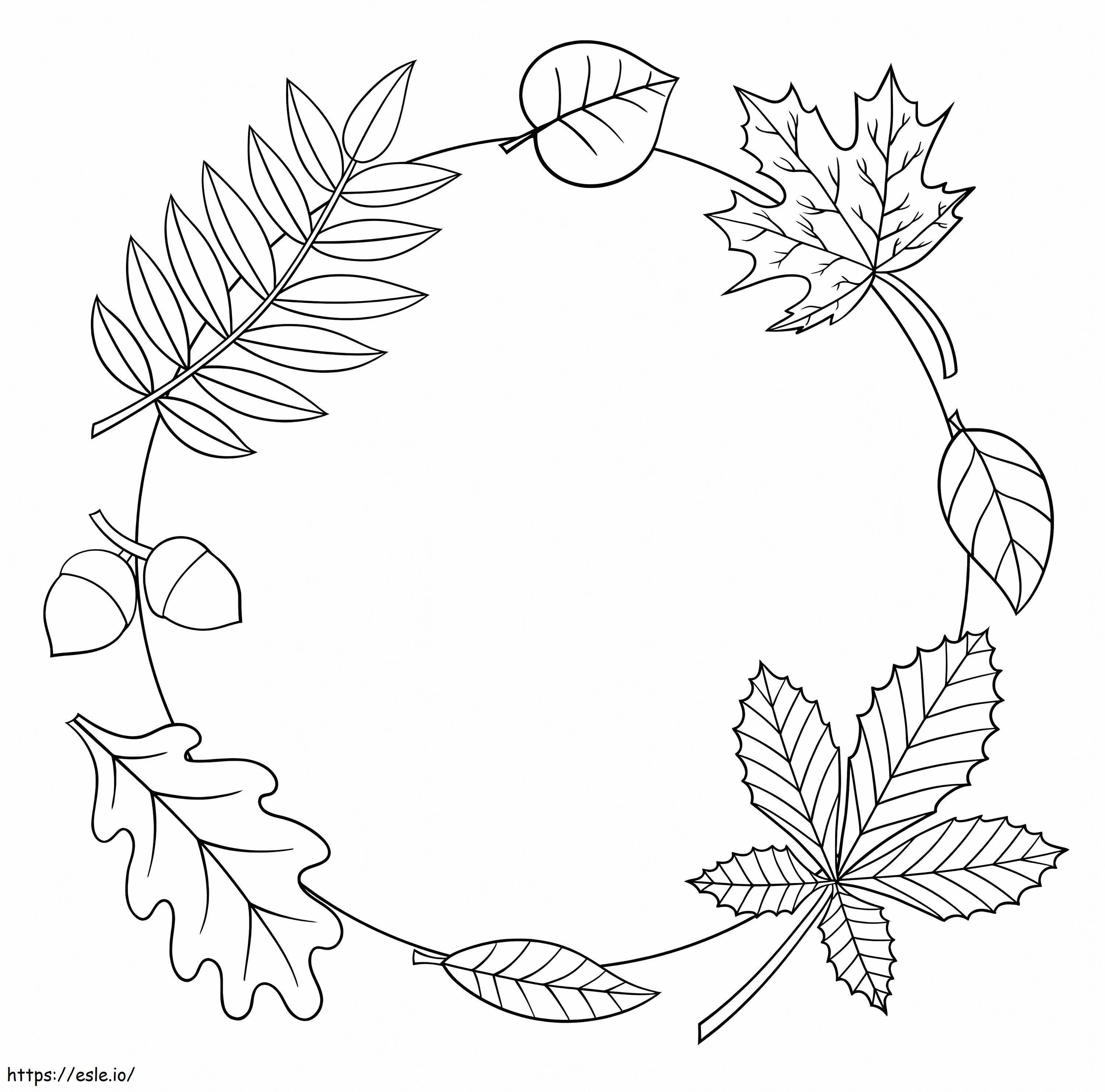Circle Leaf coloring page