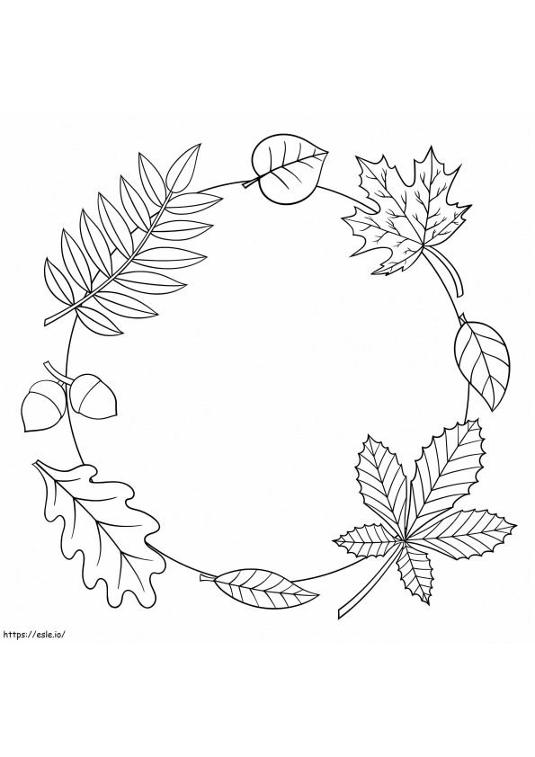 Circle Leaf coloring page