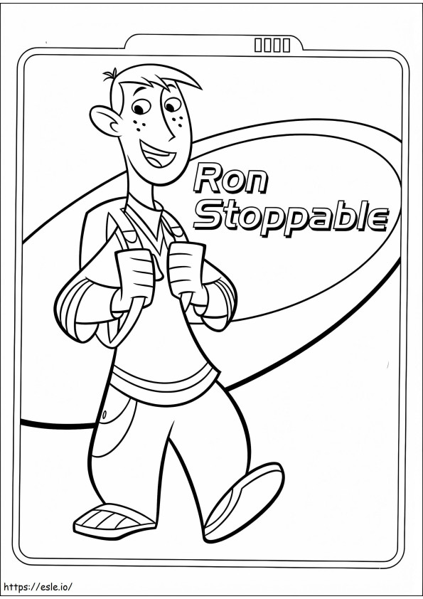 1534470837 Ron Stoppable A4 coloring page