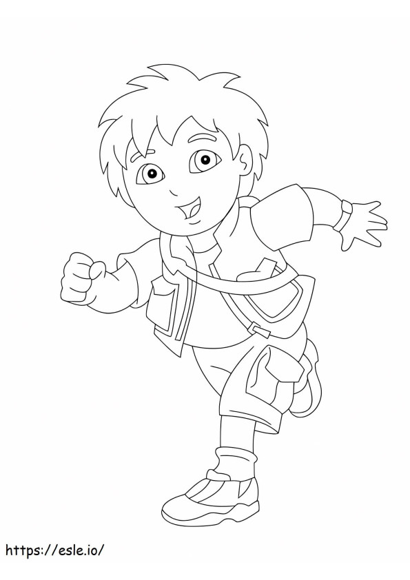 Diego Is Running coloring page