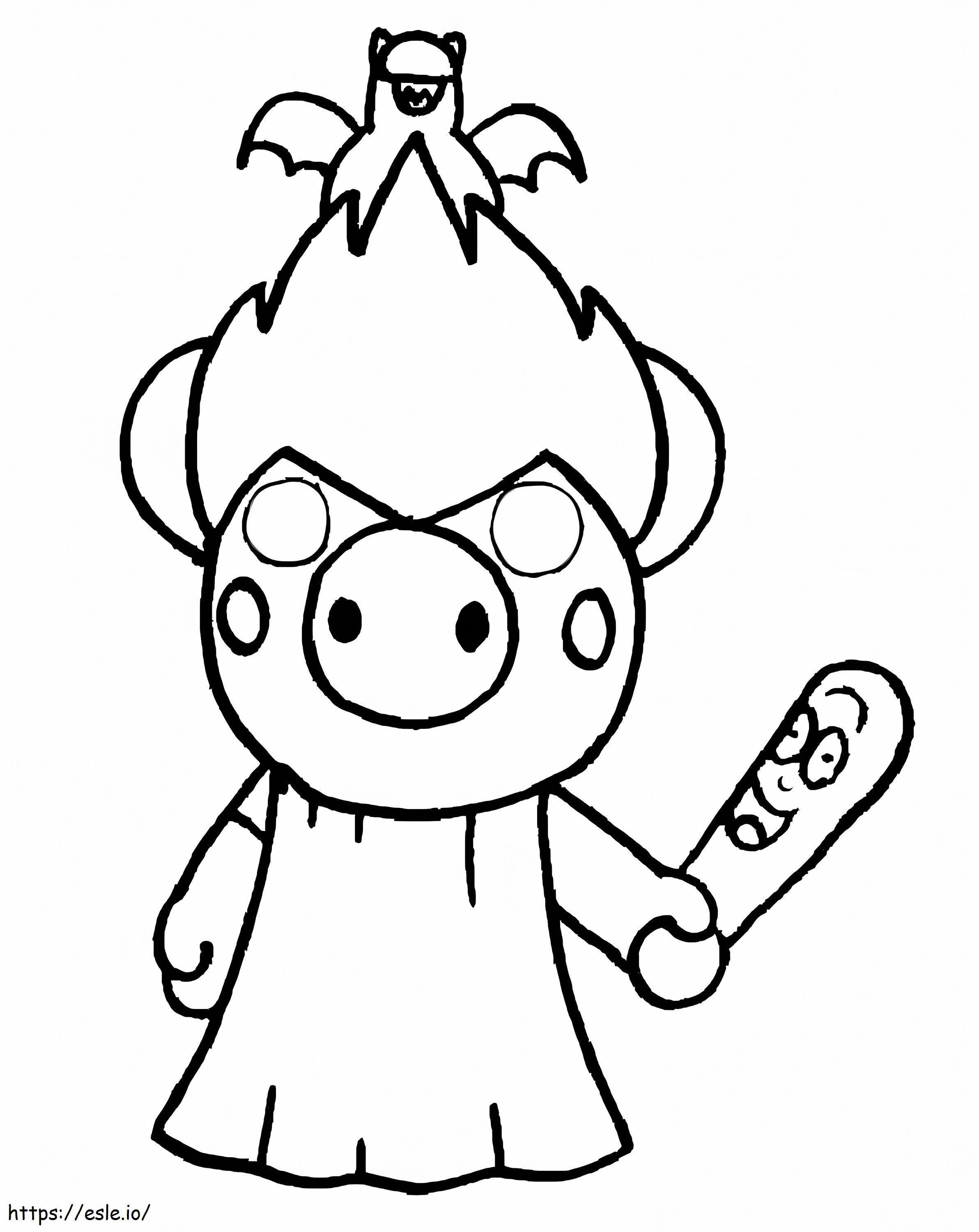 Sketchy Piggy Roblox coloring page