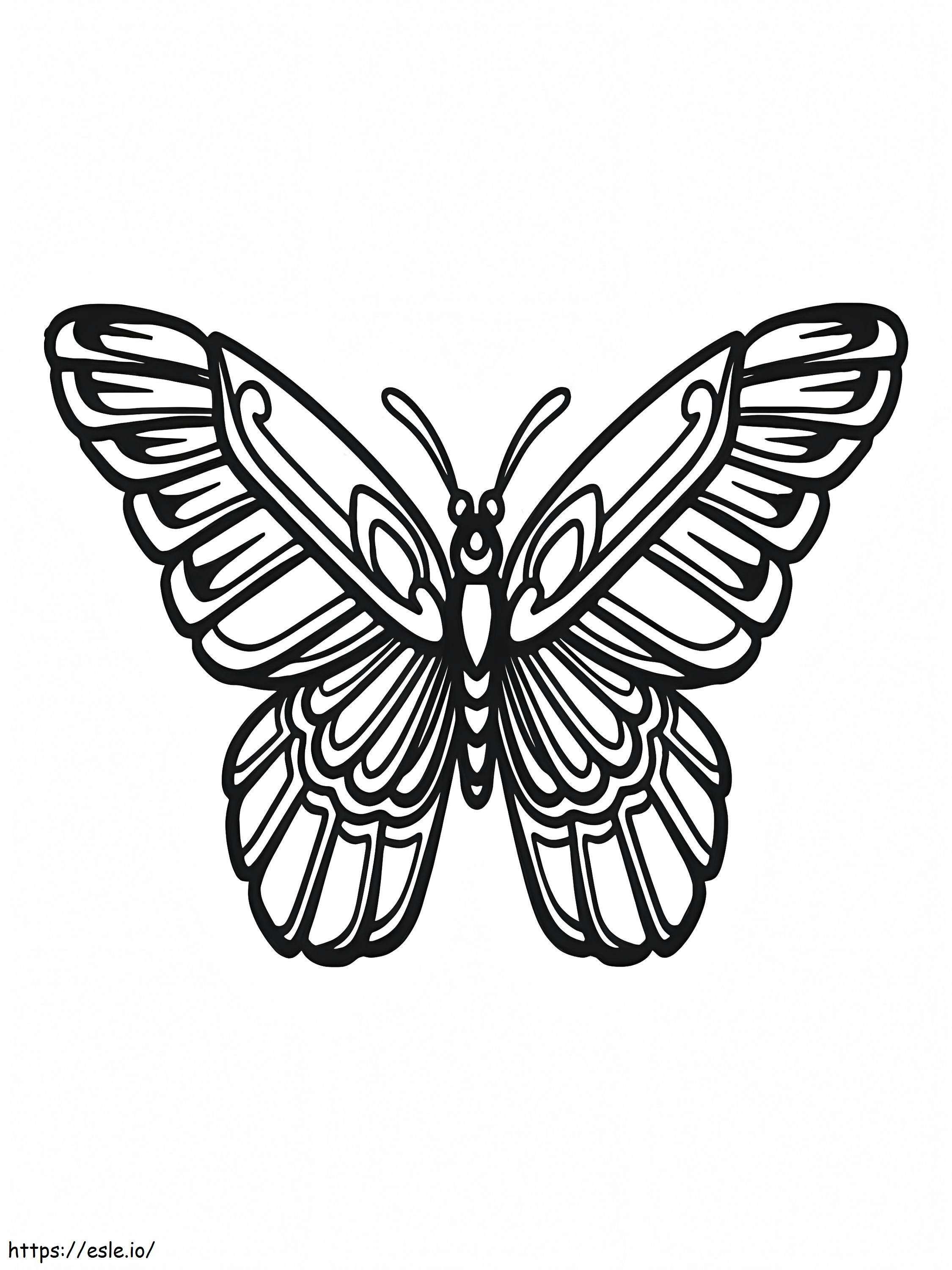 Verleidelijke vlinder kleurplaat kleurplaat