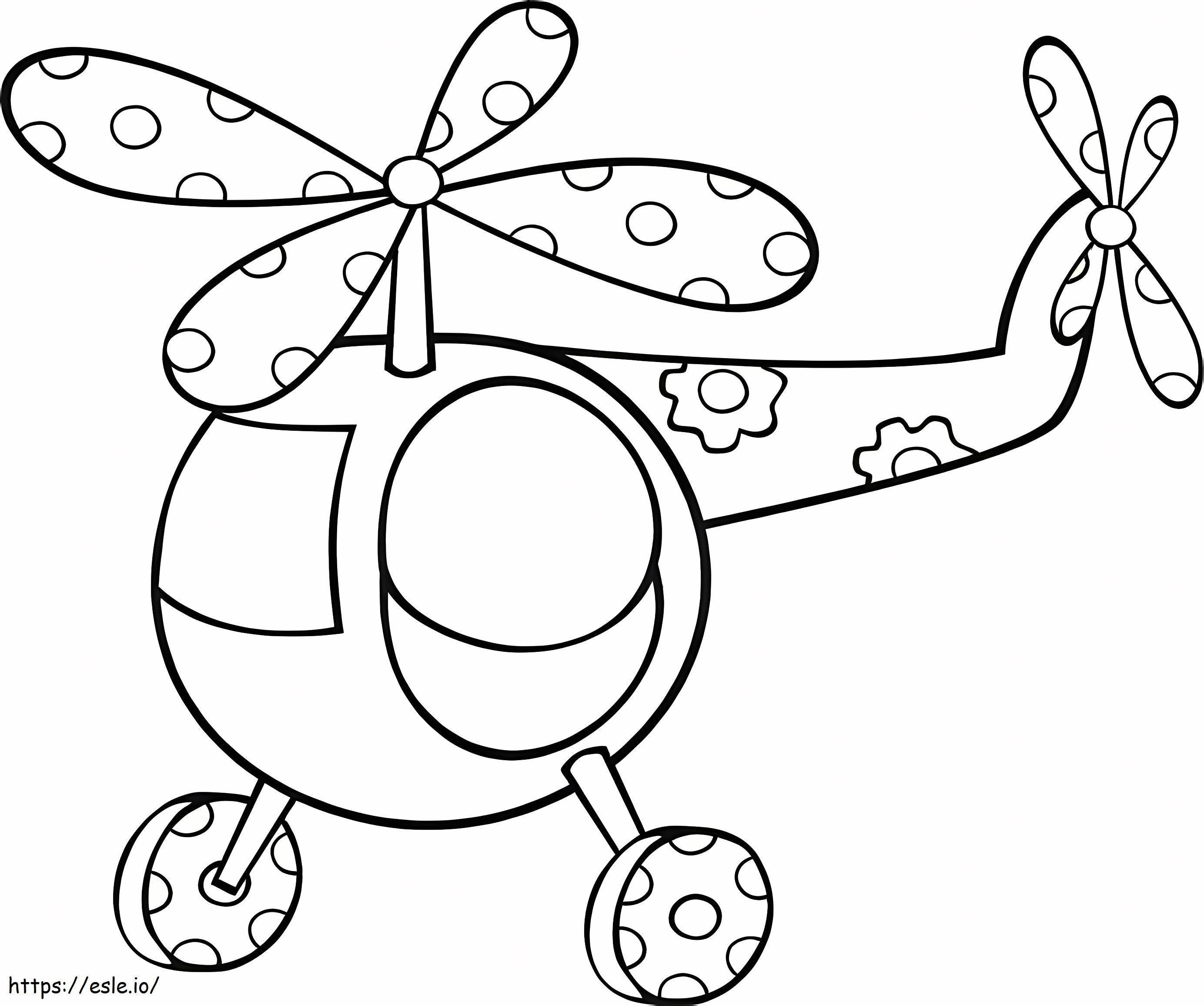 Leluhelikopteri värityskuva