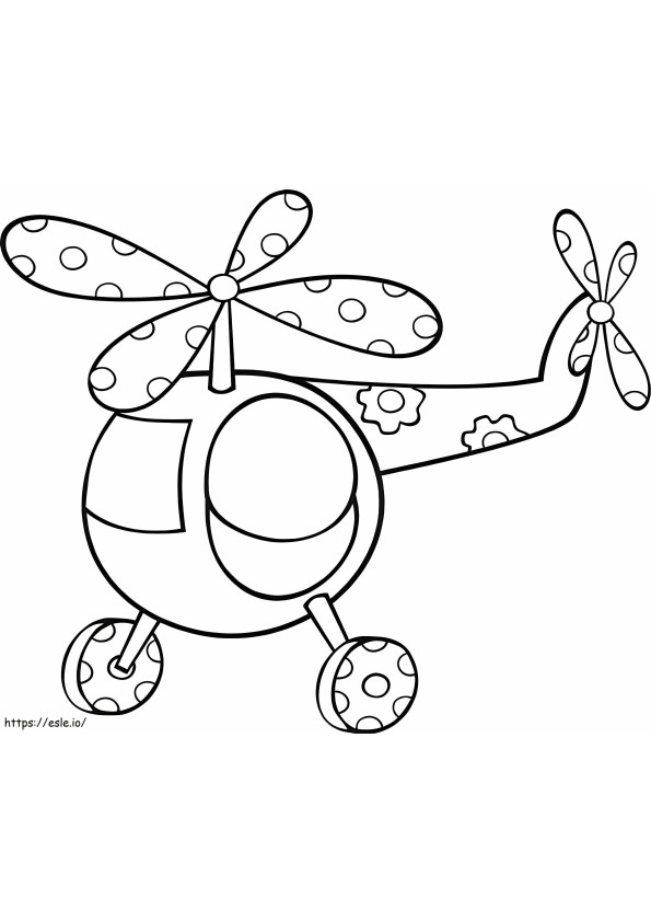 Toy Helicopter coloring page