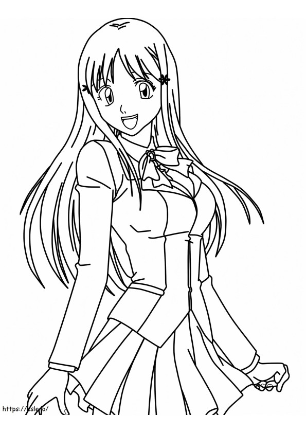 Cute Orihime Inoue coloring page