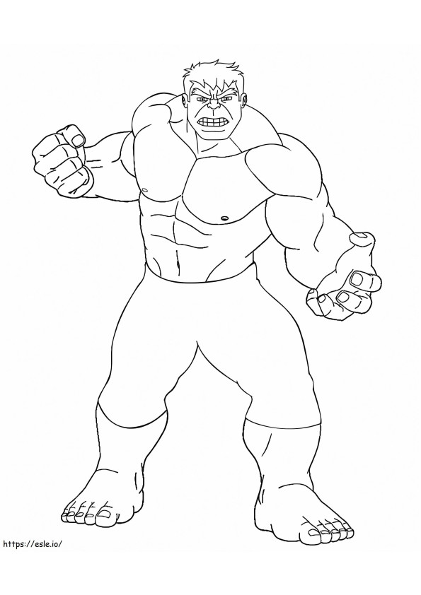 Coloriage Génial Hulk à imprimer dessin