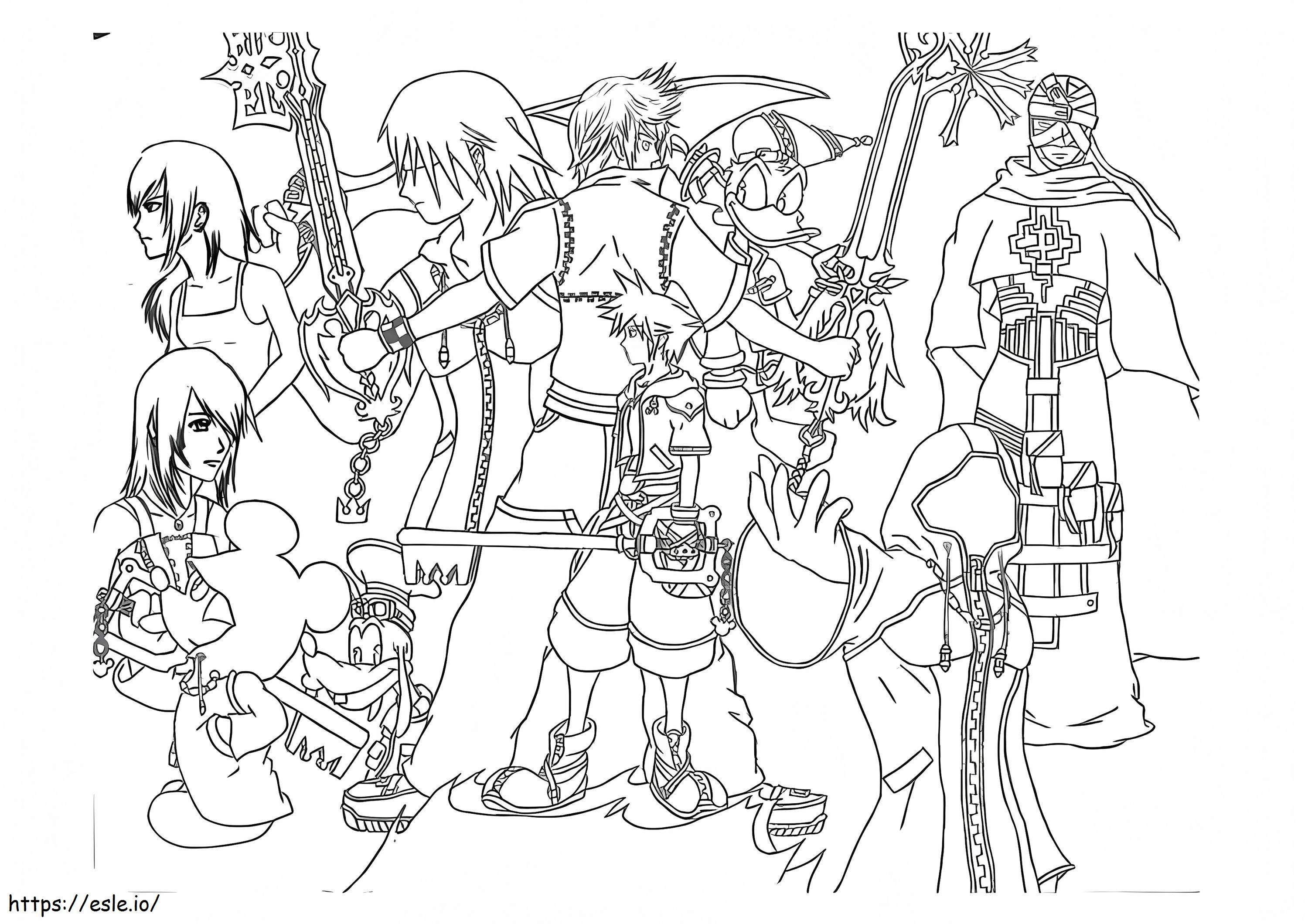 Kingdom Hearts Picture coloring page
