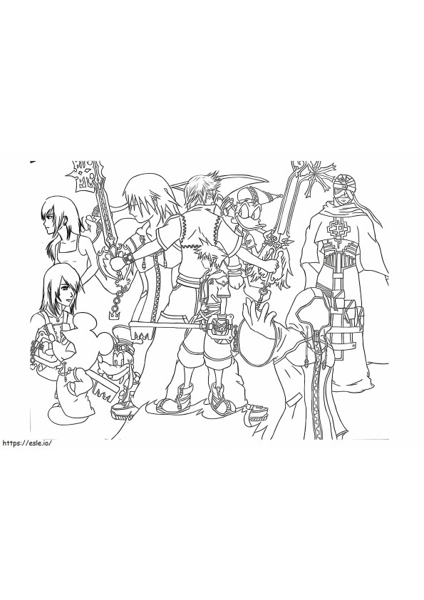 Coloriage Image de Kingdom Hearts à imprimer dessin