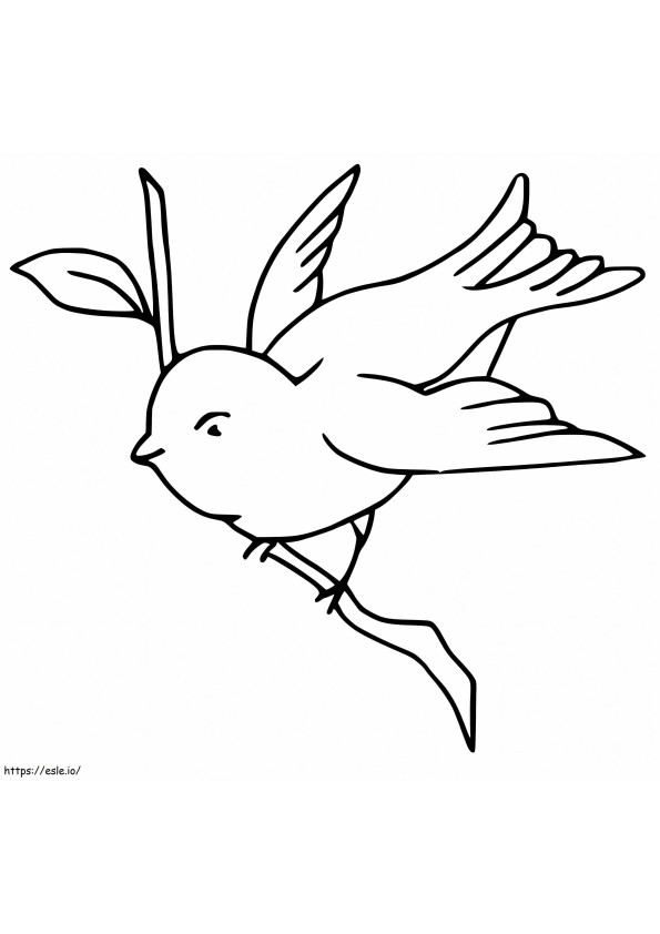 Coloriage Oiseau bleu facile à imprimer dessin