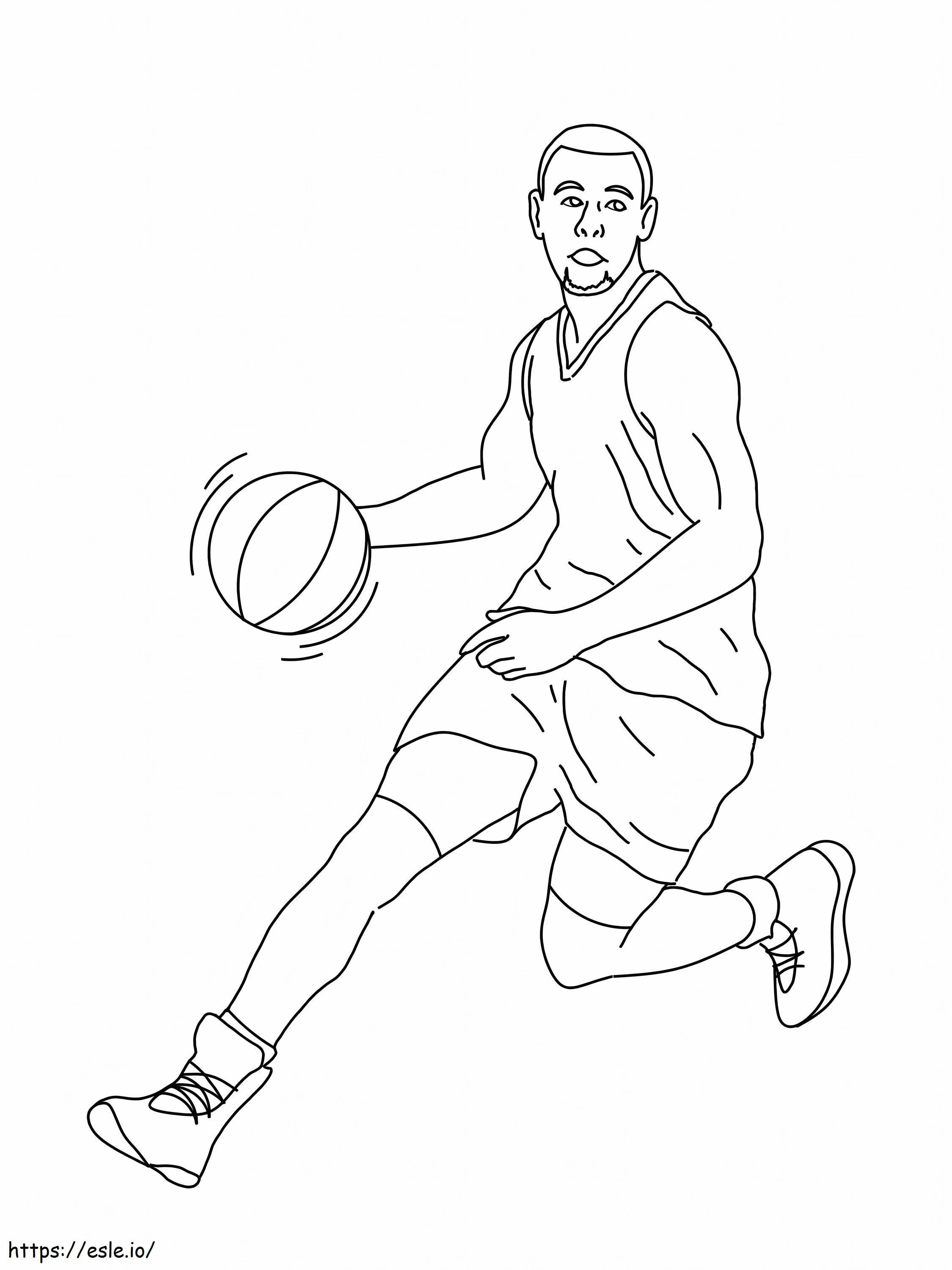 Printable Stephen Curry coloring page