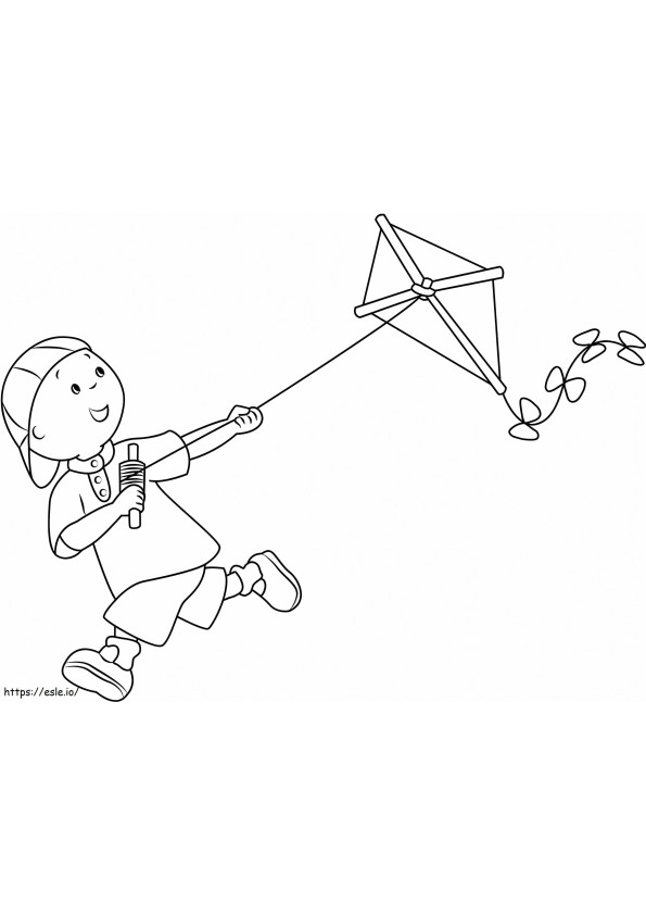 1530755656 Caillou With Kitea4 coloring page