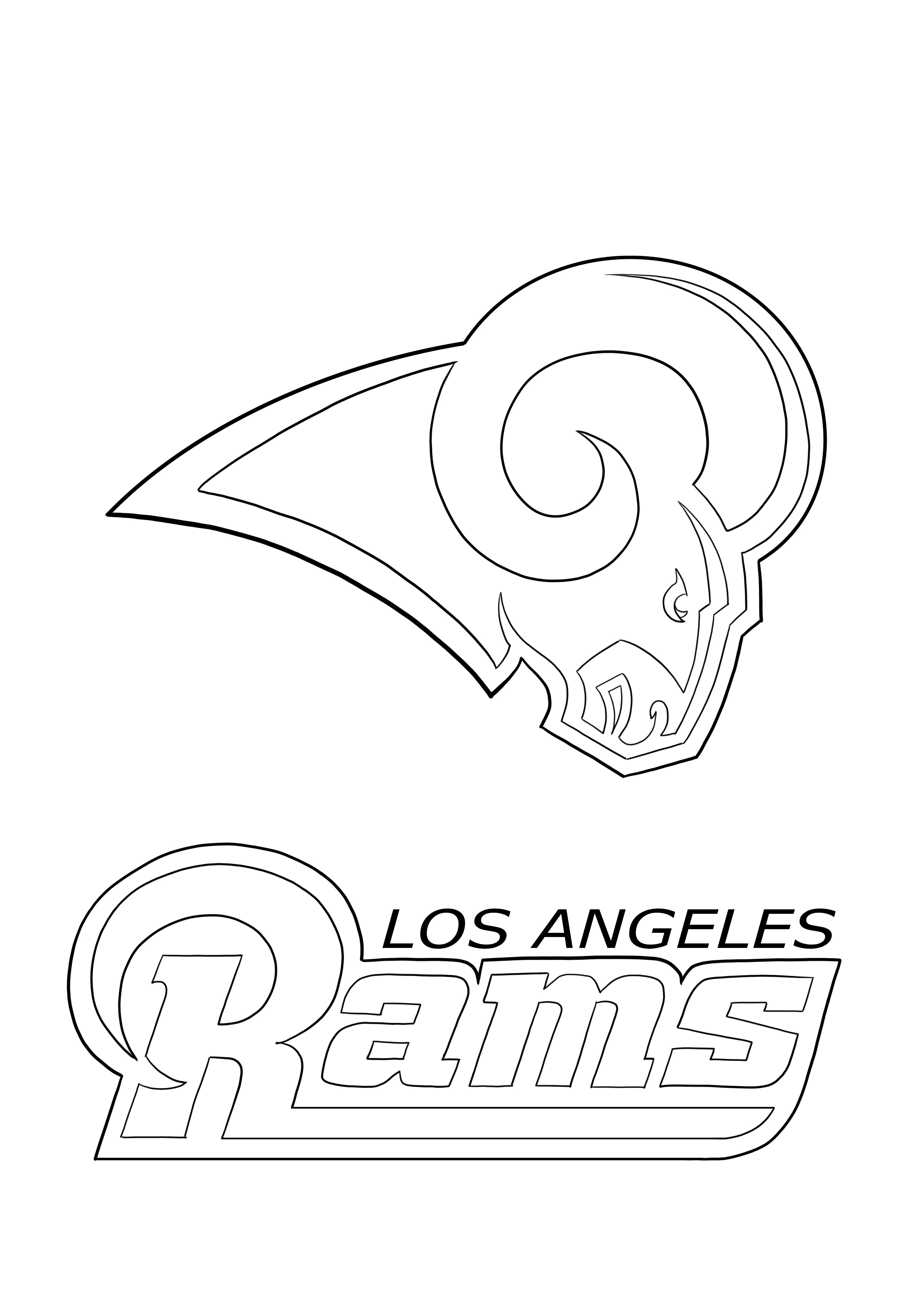 Los Angeles Rams kolorowanie i pobieranie za darmo