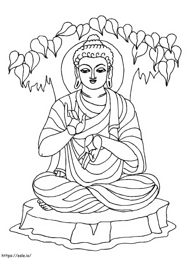 Boeddha kleurplaat