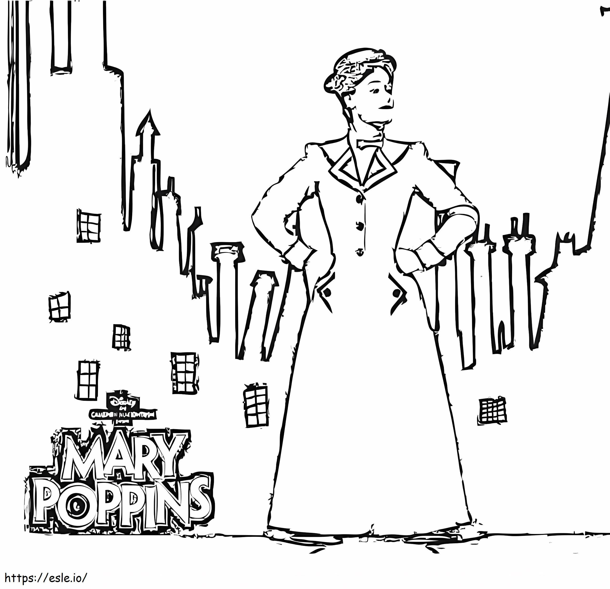 Mary Poppins 12 coloring page