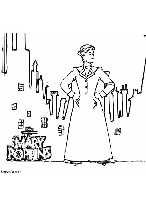 Mary Poppins 12 de colorat