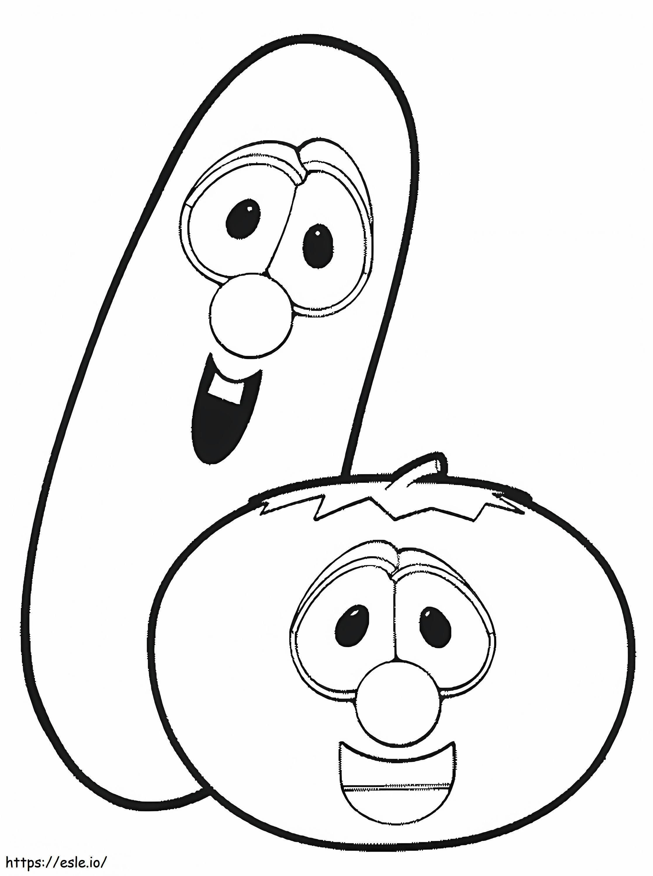 Larry And Bob The Tomato coloring page