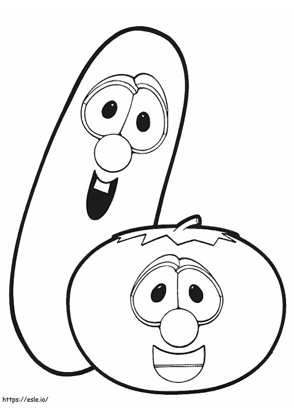 Larry And Bob The Tomato coloring page