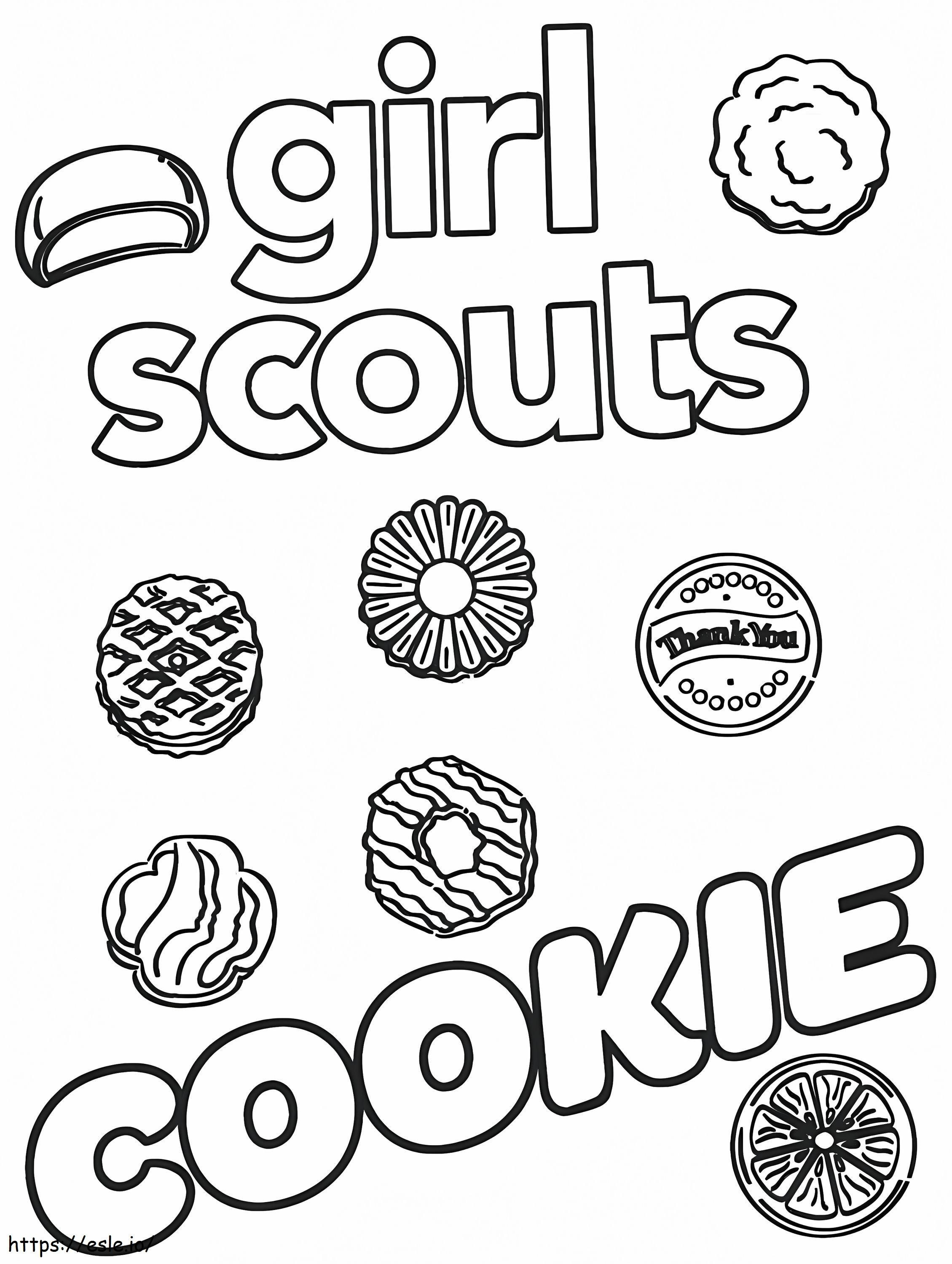 Girl Scout-koekje kleurplaat kleurplaat