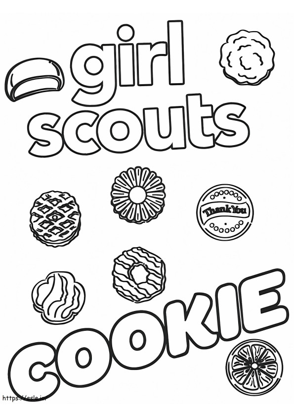 Girl Scout Cookie de colorat