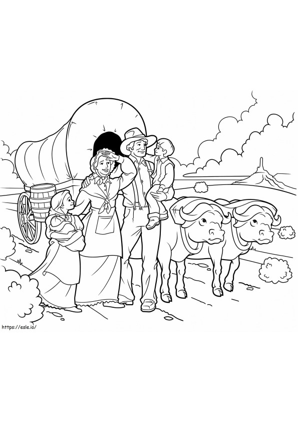 Pioneer Day coloring page