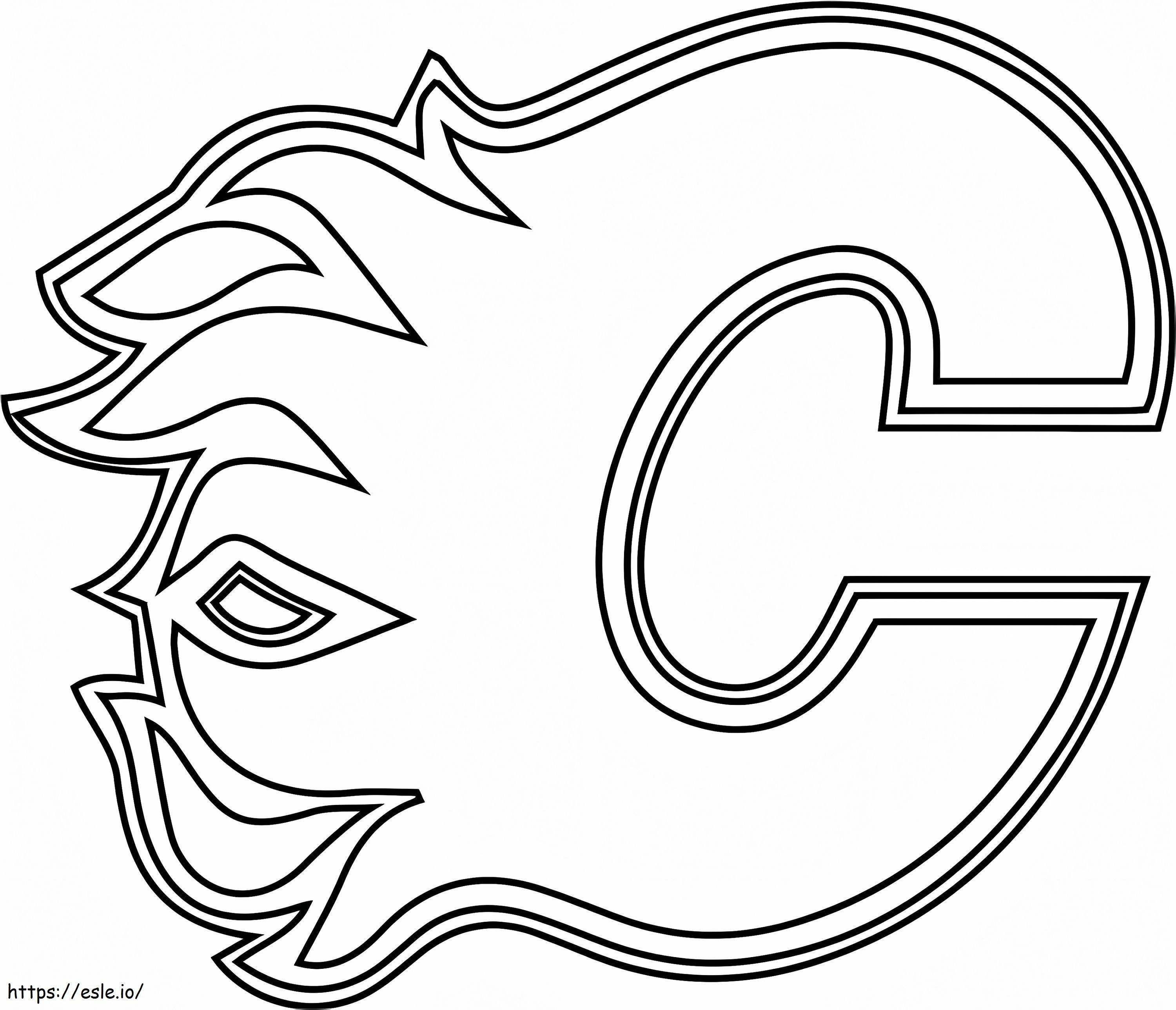Coloriage Logo des Flames de Calgary à imprimer dessin
