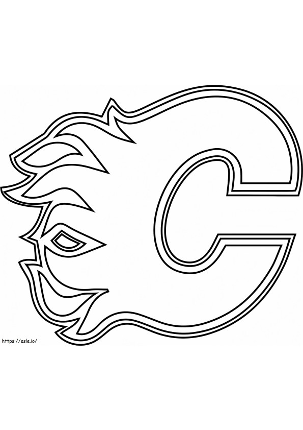 Logo Calgary Flames kolorowanka