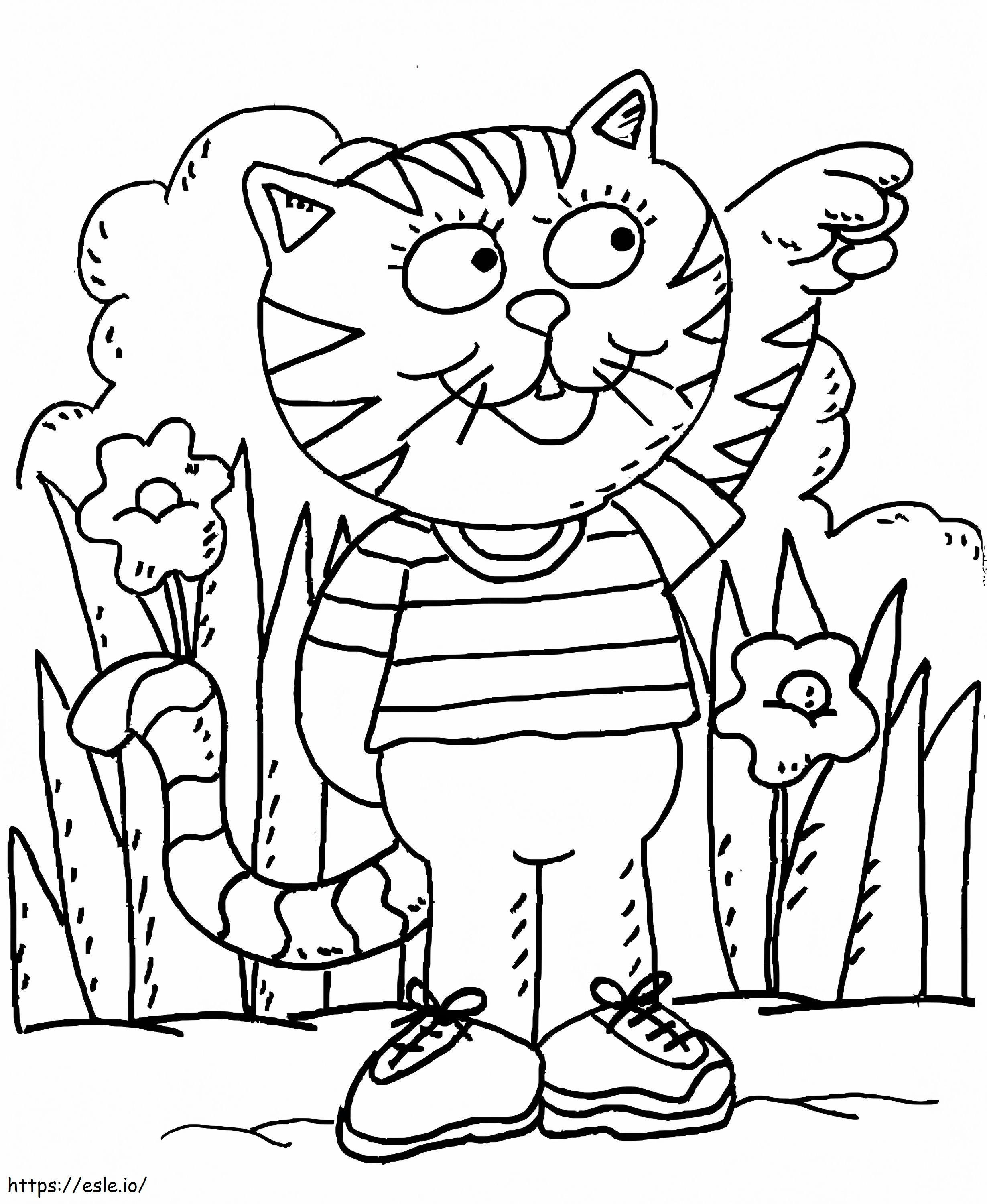 Animated Cat coloring page
