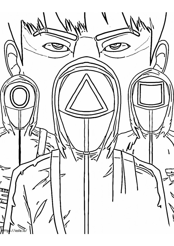 Squid Game Insider coloring page