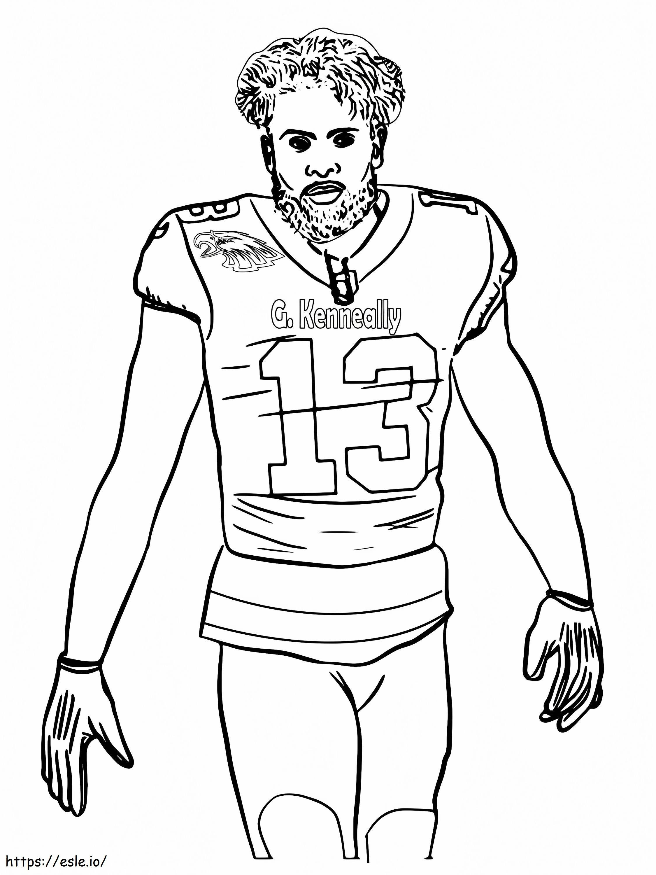 Philadelphia Eagles George Kenneally coloring page