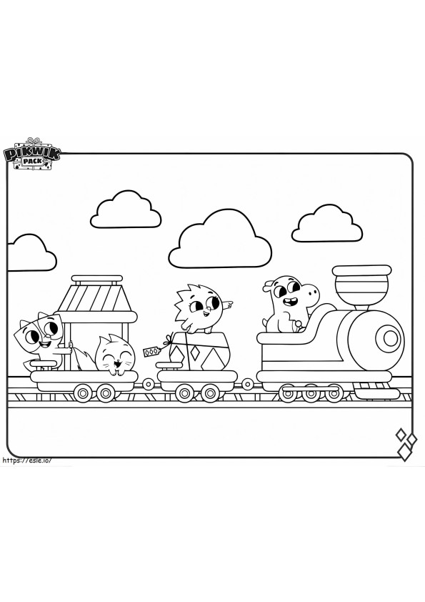Pikwik Pack On Train coloring page