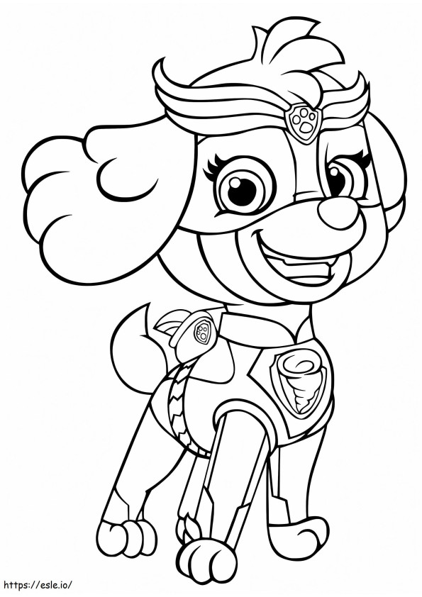 Mighty Pups Skye coloring page