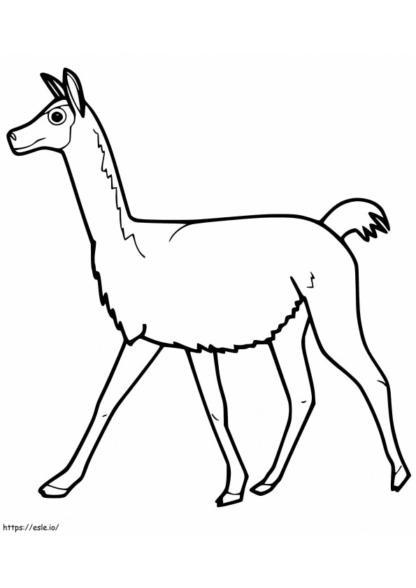 Funny Vicuna coloring page