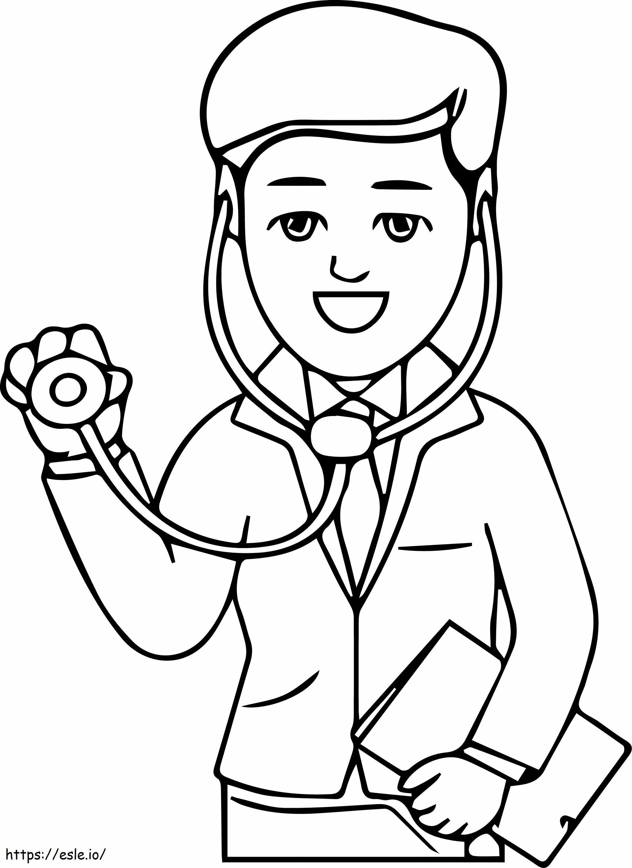 Professional Doctor coloring page