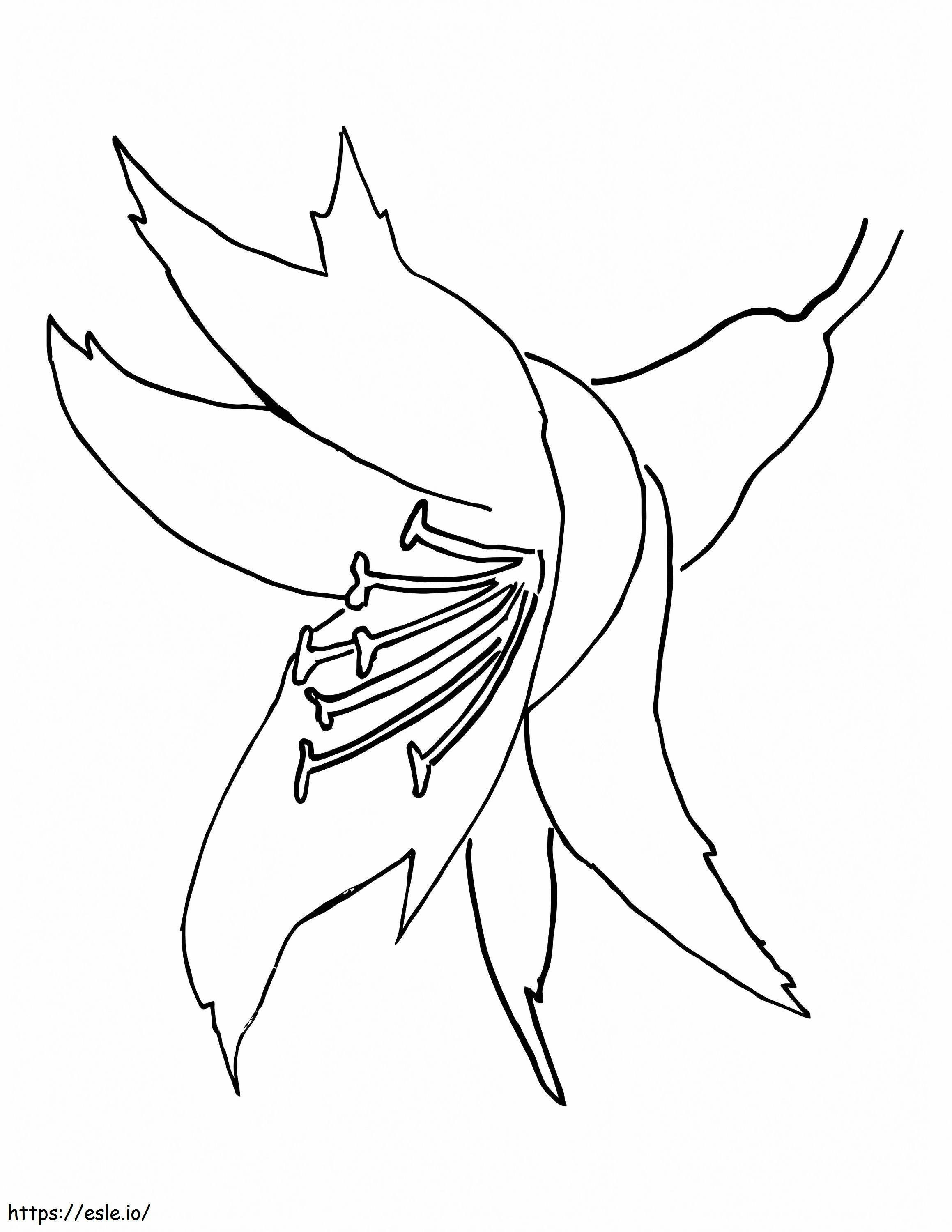 Simple Orchid coloring page