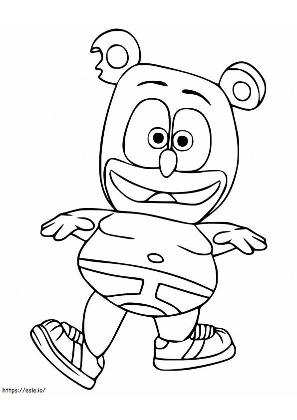 Funny Gummy Bear coloring page
