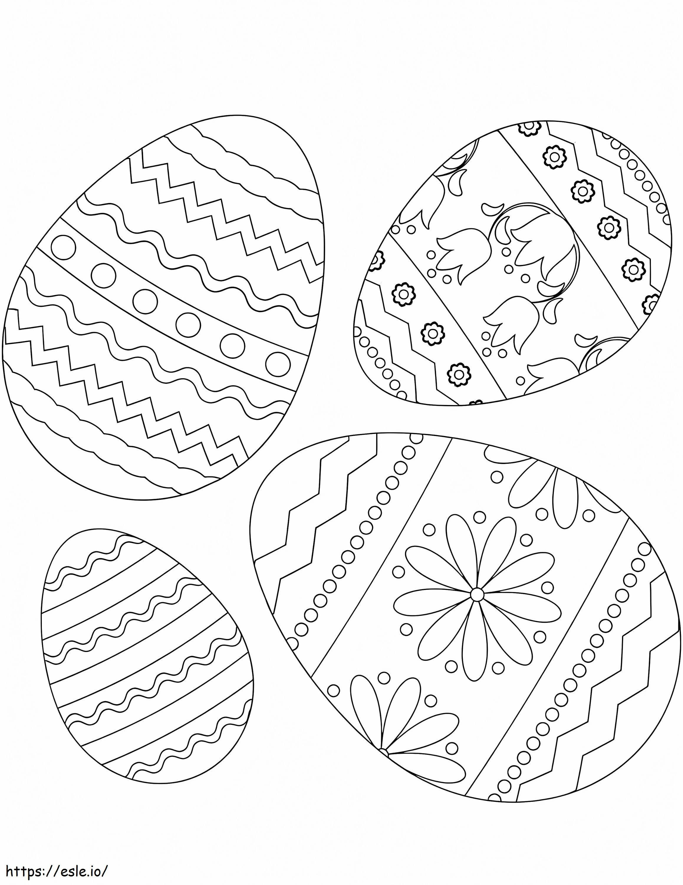 Coloriage Oeufs de Pâques 4 à imprimer dessin