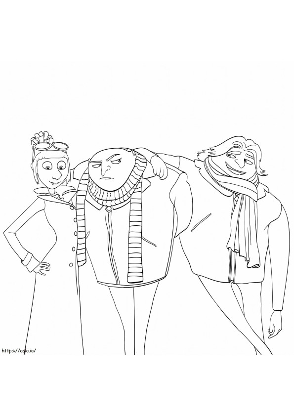Characters From Despicable Me 3 coloring page