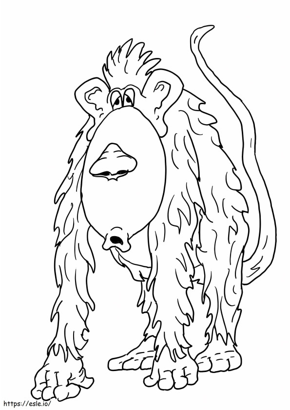 Hairy Monkey coloring page