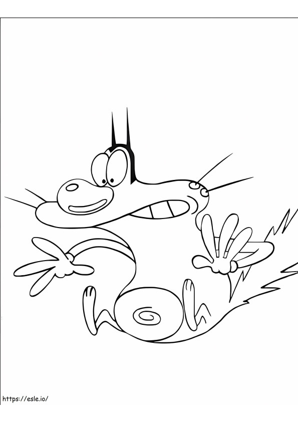 Oggy Slipped coloring page