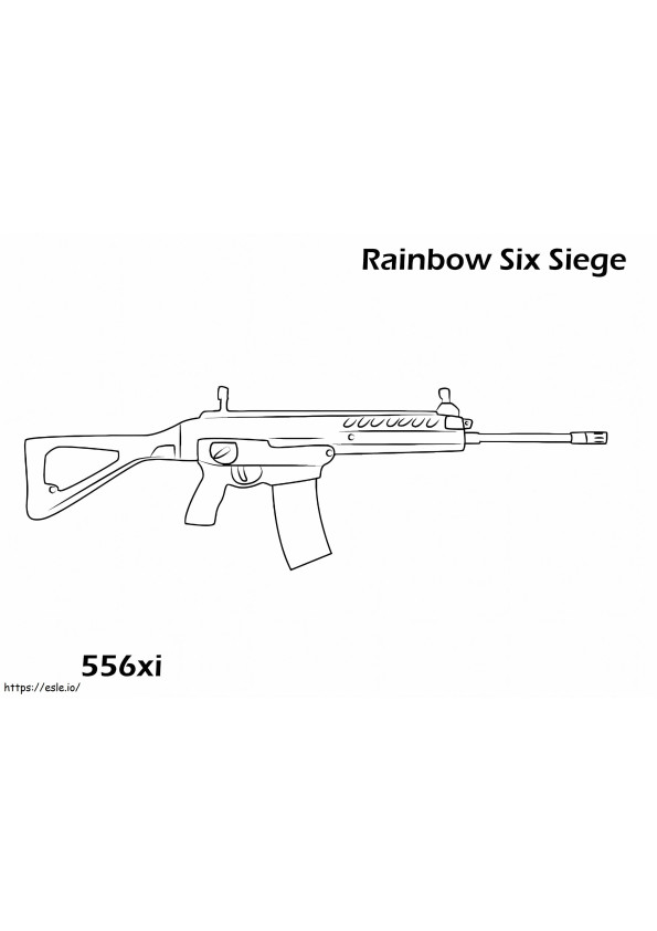 556Xi Rainbow Six Belegering kleurplaat