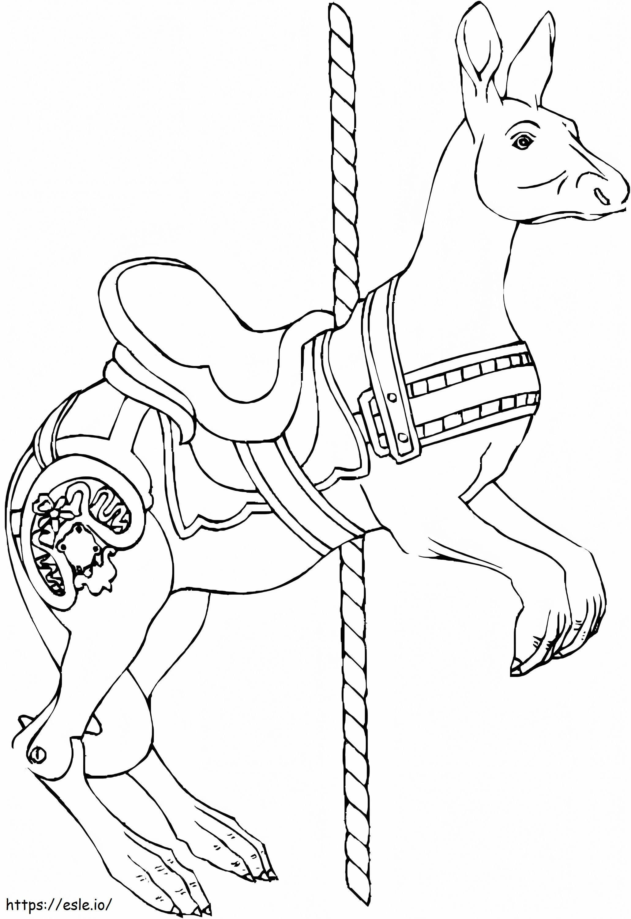 Carousel Kangaroo coloring page
