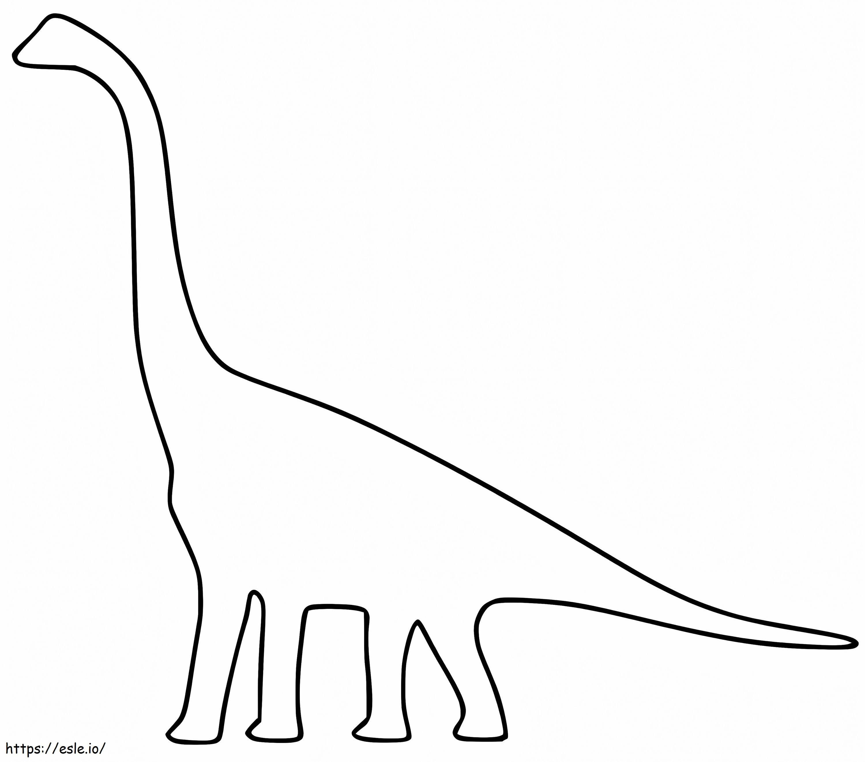 Schema del Brachiosauro da colorare